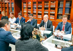 Juan Carlos Campo con ocho asociaciones de jueces y fiscales