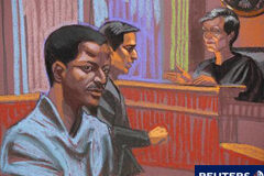 Un juicio civil absuelve de terrorismo a un preso de Guantánamo Ahmed Khalfan Ghailani en una reproducción del juicio en Nueva York, el 9 de junio de 2009