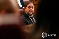 ENTREVISTA-Junqueras ve «inevitable» un nuevo referéndum sobre la independencia El político catalán encarcelado, Oriol Junqueras, asiste a la primera sesión del Parlamento tras las elecciones generales celebradas en Madrid, España, el 21 de mayo de 2019