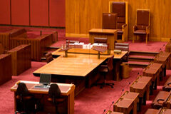 ¡Qué audiencia la de aquel día! Sala de un juzgado