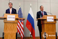 Termina sin acuerdo la reunión sobre Siria entre EEUU y Rusia El secretario de Estado John Kerry (izq.) y su homólogo ruso Sergei Lavrov en una rueda de prensa en Ginebra el 26 de agosto de 2016