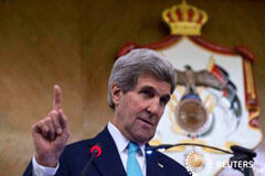 Kerry: Israel y palestinos prometen medidas para calmar tensiones en Jerusalén Kerry en una rueda de prensa en Jordania, el 13 de noviembre de 2014