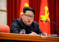 Kim Jong Un habla en una ceremonia en una foto sin datar suministrada el 13 de enro de 2016