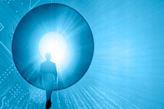 La Ley Sinde, sí o sí, by Tribunal Supremo Una silueta sobre un fondo azul