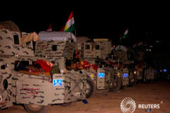 Irak lanza una ofensiva para liberar Mosul, en poder del Estado Islámico Fuerzas peshmerga se reúnen al este de Mosul, el 16 de octubre de 2016