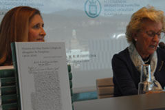 La historia del Colegio de Abogados de Pamplona en un libro de Elisa Viscarret, editado por Thomson Reuters Blanca Ramon y Elisa Viscarret (autora de la obra)