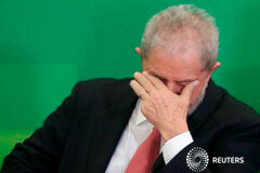 Un juez suspende cautelarmente el nombramiento de Lula como ministro brasileño Lula da Silva durante su nombramiento como jefe de gabinete del gobierno brasileño, el 17 de marzo de 2016