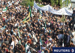 Manifestación el 13 de noviembre contra Asad en Hula