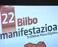 Dignidad y Justicia pide a la Audiencia Nacional que prohíba la marcha abertzale el viernes en Bilbao Dignidad y Justicia pide a la Audiencia Nacional que prohíba la marcha abertzale el viernes en Bilbao. Cartel de la convocatoria de la huelga
