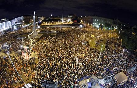 Vista general de la manifestación en Madrid el 14 de noviembre de 2012.