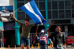 Nicaragua cancela una polémica reforma en un intento por calmar las protestas Manifestantes durante una protesta mientras el presidente de Nicaragua, Daniel Ortega, canceló una planeada reforma del sistema de bienestar en un intento por acallar las protestas, en Managua, Nicaragua, el 22 de abril de 2018