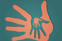 Los menores víctimas de violencia tendrán asistencia psicológica y social durante las actuaciones policiales y judiciales Siluetas de unas manos