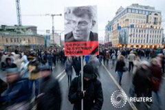 Multitudinaria marcha en Moscú en homenaje al asesinado Nemtsov Manifestación en Moscú