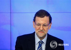 Mariano Rajoy, preside la sesión extraordinaria del Comité Ejecutivo Nacional de su partido para tratar las acusaciones de corrupción, en Madrid, el 2 de febrero de 2013