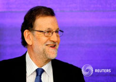 El presidente en funciones Mariano Rajoy durante una reunión del comité ejecutivo en la sede de su partido el día después de las elecciones generales del 27 de junio de 2016
