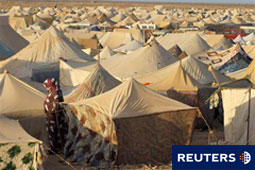 Campamento situado en las afueras de la capital del territorio, El Aaiún, el 6 de noviembre.