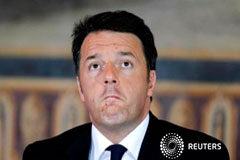 Renzi sufre dura derrota en elecciones municipales en Italia El primer ministro italiano Matteo Renzi en el Capitolio en Roma el 5 de mayo de 2016