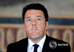 El primer ministro italiano Matteo Renzi en el Capitolio en Roma el 5 de mayo de 2016