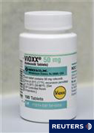 Primera demanda colectiva en España contra el medicamento antiinflamatorio Vioxx. Un bote del medicamento Vioxx