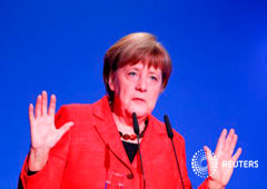 Merkel ofrece un discurso en Berlín, el 16 de marzo de 2017