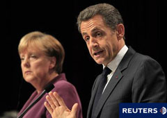 Photo ir al articulo El presidente francés, Nicolas Sarkozy, recomendará a la canciller alemana, Angela Merkel, que permita al Banco Central Europeo actuar con decisión para rescatar a la zona euro de un empeoramiento de la crisis de deuda que ahora alca