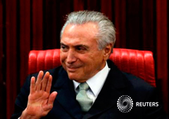 Temer durante la ceremonia de toma de posesión en Brasilia, el 12 de mayo de 2016
