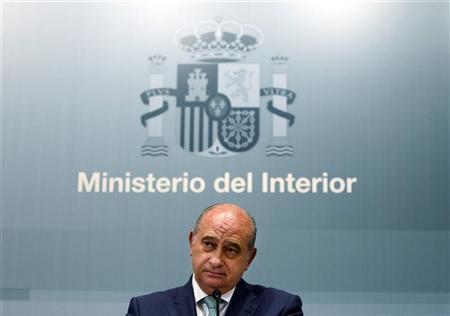 l ministro del Interior, Jorge Fernández Díaz en una rueda de prensa en Madrid el 2 de agosto de 2012.