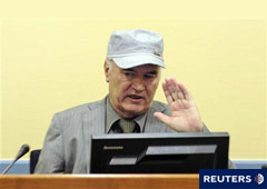 Mladic durante su comparecencia ante el tribunal en La Haya, el 3 de junio de 2011.