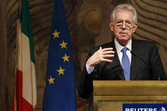 Monti hablará de «sacrificios» con los dos grandes partidos Imagen de Monti el 14 de noviembre en una rueda de prensa en el Palacio Giustiniani de Roma