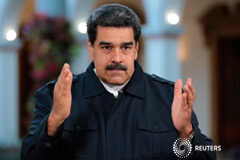 La lucha de poder se intensifica en Caracas y EEUU pide no negociar con petróleo y oro venezolano El presidente de Venezuela, Nicolás Maduro, habla durante una transmisión en el Palacio de Miraflores en Caracas, Venezuela, 29 de enero de 2019