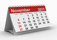 Calendario de noviembre del 2011