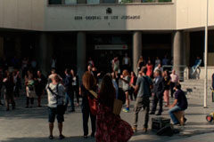 Abogados y transeúntes se suman en los juzgados de Madrid a la energía de ‘Oh happy ley!!’, la nueva campaña de Aranzadi Fusión flashMob Juzgados de Plaza de Castilla