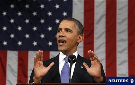 Obama en su discurso a las dos cámaras del Congreso