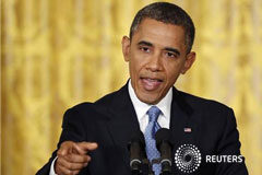 Obama anuncia hoy nuevas medidas sobre la violencia con armas En la imagen del 14 de enero, Obama responde a las preguntas en una rueda de prensa en la Casa Blanca en Washington