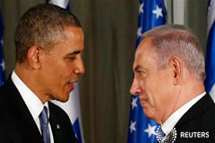 Tras las palmadas israelíes, Obama afronta el descontento palestino Obama y el primer ministro israelí, Benjamin Netanyahu, el 20 de marzo de 2013 en Jerusalén