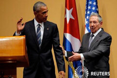 Obama y Castro chocan por discrepancias en derechos humanos y democracia Obama y Raúl Castro (d) salen de una conferencia en La Habana 21 de marzo de 2016