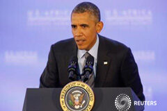 Aún no hay suficiente información del fármaco contra el ébola, dice Obama Obama escucha una pregunta en una conferencia de prensa sobre las conclusiones de una cumbre entre Estados Unidos y África en Washington, el 6 de agosto de 2014
