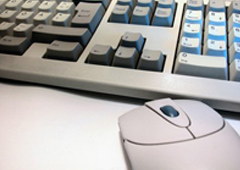 Ratón y teclado de un ordenador