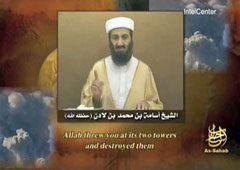 Bin Laden habla en un vídeo proporcionado a Reuters el 11 de septiembre de 2007.