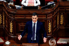 El Congreso español convierte en presidente del Gobierno a Pedro Sánchez El líder del PSOE, Pedro Sánchez, durante la segunda sesión de la moción de censura contra Mariano Rajoy, en el Congreso de los Diputados, en Madrid, el 1 de junio de 2018