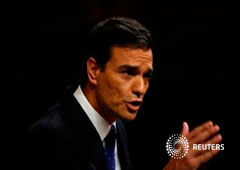 El líder socialista Pedro Sánchez durante un debate parlamentario en Madrid, el 2 de septiembre de 2016