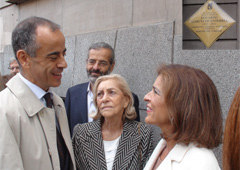 Ana Botella junto a la viuda de García de Enterría, Amparo Lorenzo-Vázquez, y su hijo Javier García de Enterría