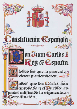La portada de la constitución