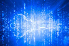 La llevanza de registros en la nueva normativa de Protección de Datos Silueta de una llave sobre destellos azules