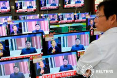 Corea del Norte realiza su quinta prueba nuclear, la más potente a la fecha Un vendedor ve una información sobre la prueba nuclear de Corea del Norte en Seúl. el 9 de septiembre de 2016