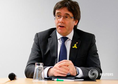 El líder catalán Carles Puigdemont en un encuentro con miembros de su partido celebrado el 5 de mayo en la ciudad alemana de Berlín El líder catalán Carles Puigdemont en un encuentro con miembros de su partido celebrado el 5 de mayo en la ciudad alemana de Berlín