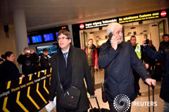 El ex presidente catalán Carles Puigdemont llega a Dinamarca Puigdemont llega al aeropuerto de Copenhague, el 22 de enero de 2018