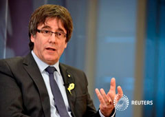 Carles Puigdemont durante una entrevista con Reuters en Bruselas el 23 de diciembre de 2017