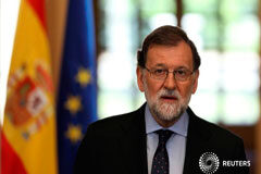 Rajoy pide un gobierno viable en Cataluña para no poner en riesgo el progreso económico El presidente del gobierno español, Mariano Rajoy, durante una intervención en Moncloa el 4 de mayo de 2018