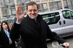Eurostat sitúa el déficit de España en el 10,6% del PIB en 2012 El presidente del Gobierno, Mariano Rajoy, llega el 15 de marzo de 2013 en Bruselas
